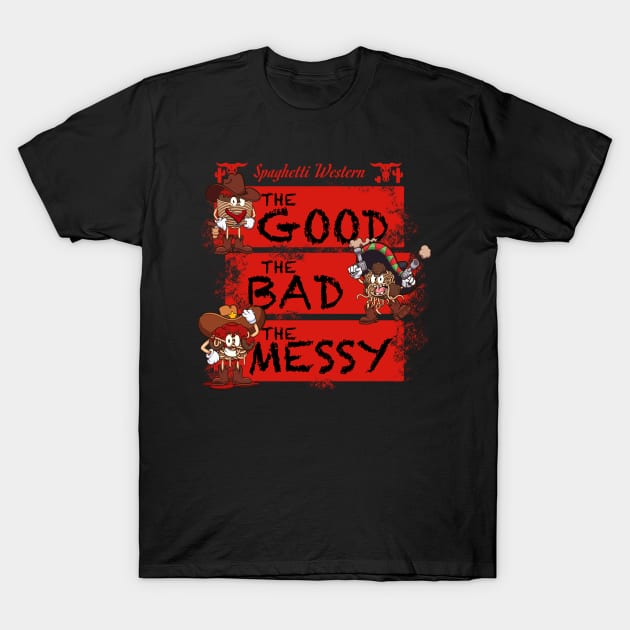 Spaghetti Western Cartoon T-Shirt by TheMaskedTooner